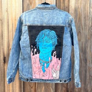 Cage the Elephant Night Running Tour Painted Denim Jacket New Concert Merch M/XL